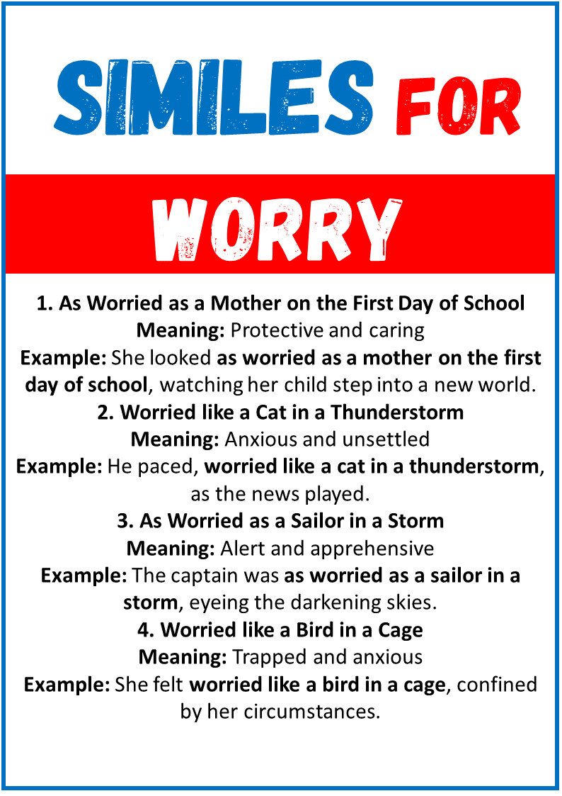 Similes for Worry