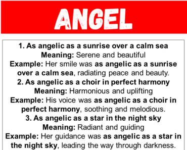 20 Best Similes for Angel (With Meanings & Examples)
