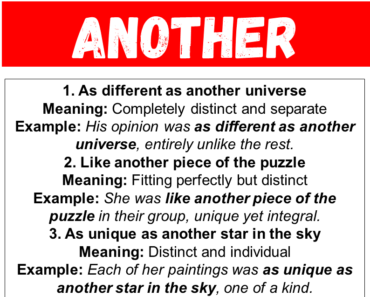 20 Best Similes for “Another” (With Meanings & Examples)