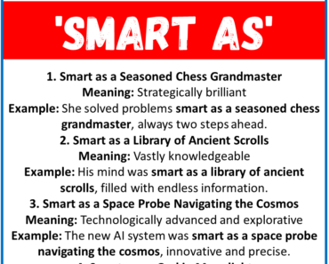 20 Creative Similes Using ‘Smart as’