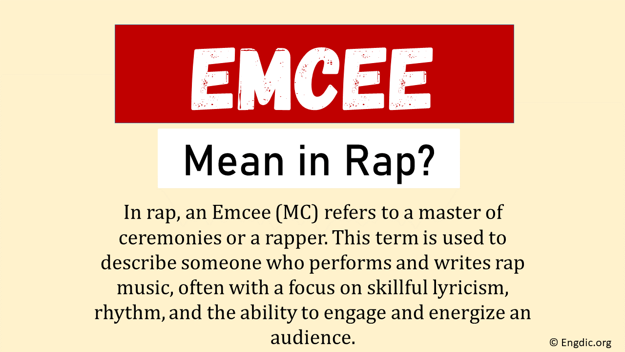 What Does Emcee Mean In Rap