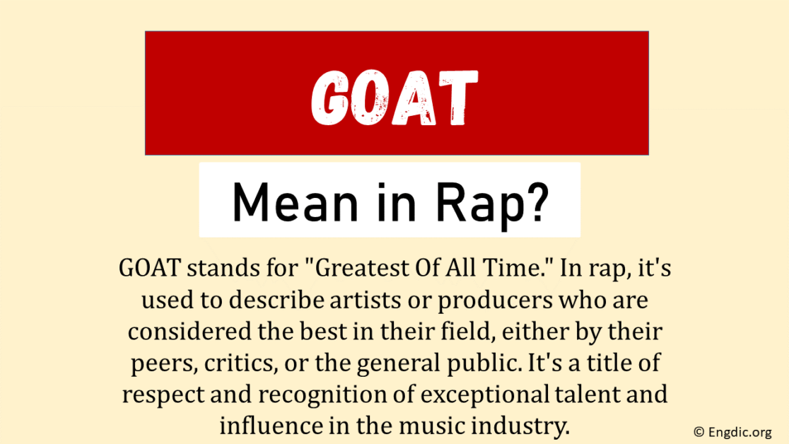 What Means Goat In Rap