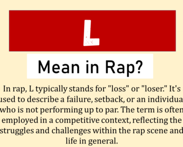 What Does L Mean In Rap? (Origin & Usage)