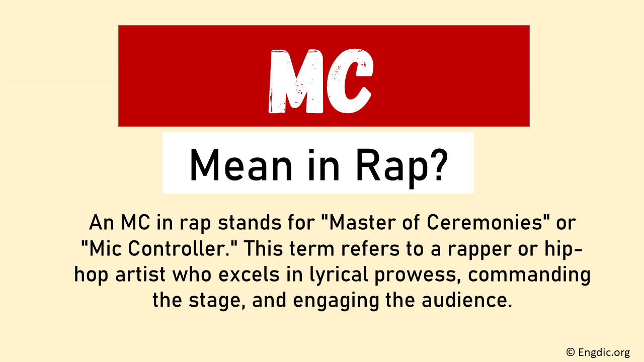 What Does Mc Mean In Rap