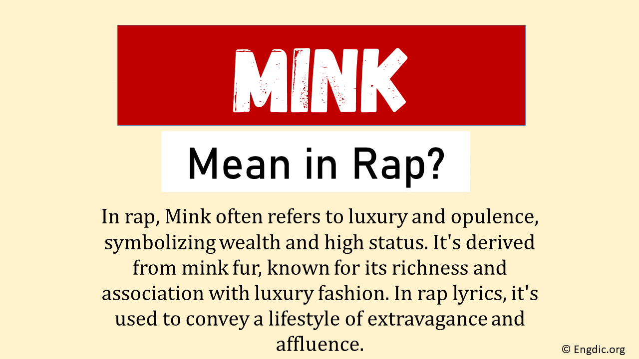 What Does Mink Mean In Rap? (Origin & Usage) EngDic