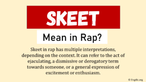 What Does Skeet Mean In Rap? (Origin & Usage) - EngDic