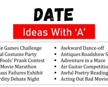 100 Funny and Cute Date Ideas That Start With A