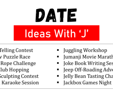 100 Funny and Cute Date Ideas That Start With J