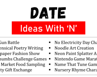 100 Funny and Cute Date Ideas That Start With N