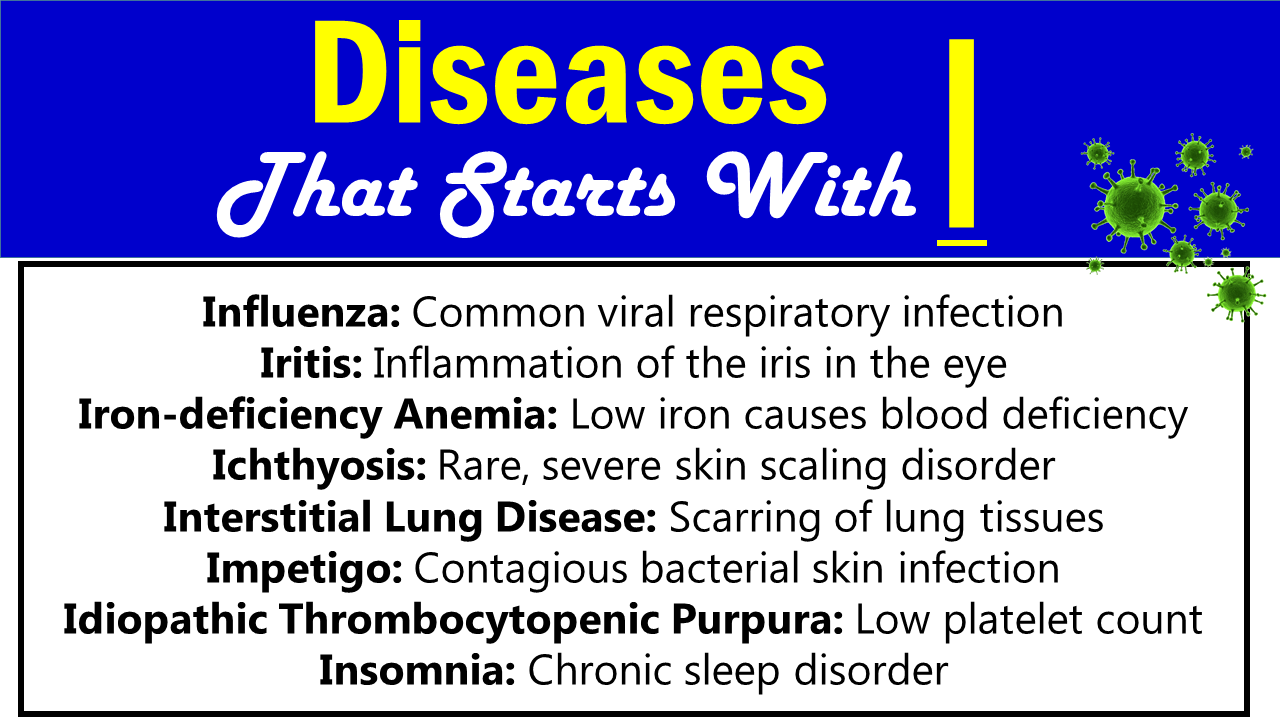 diseases that start with i