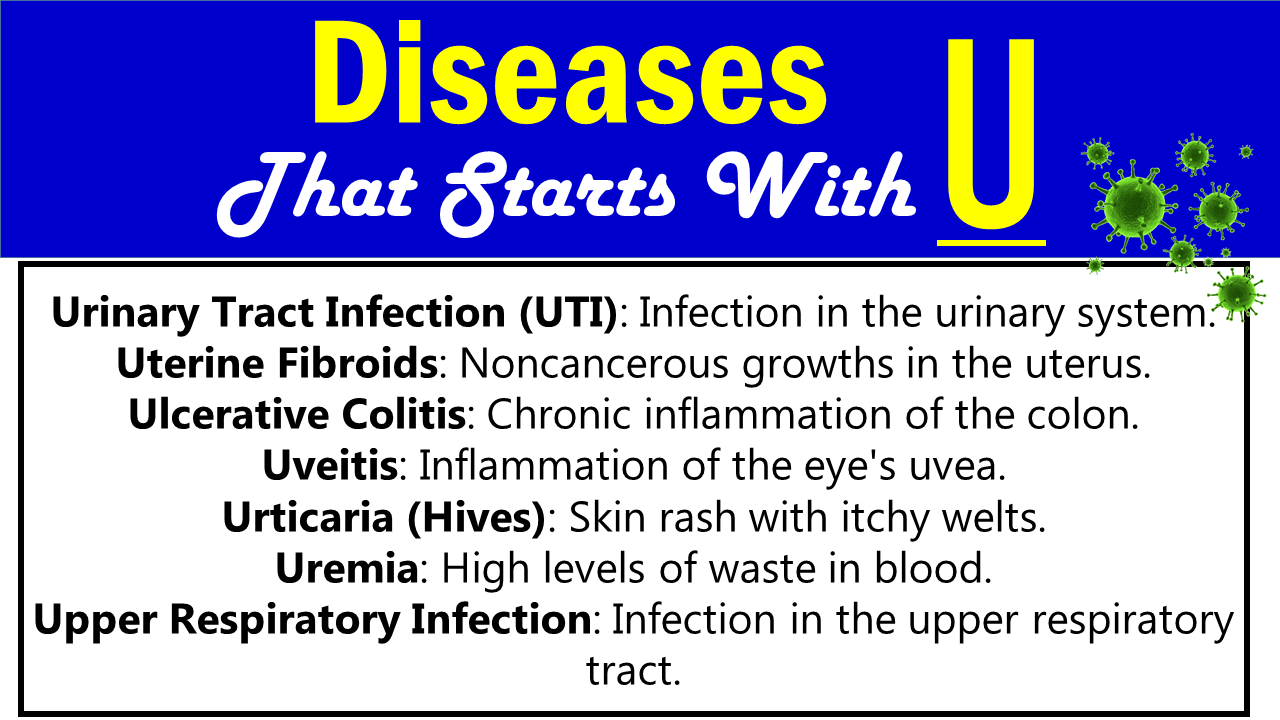 diseases that start with u