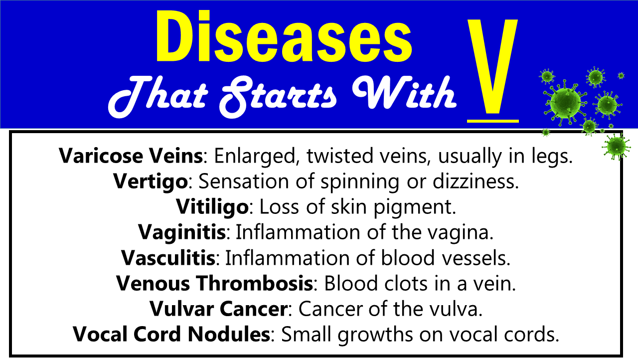 diseases that start with v