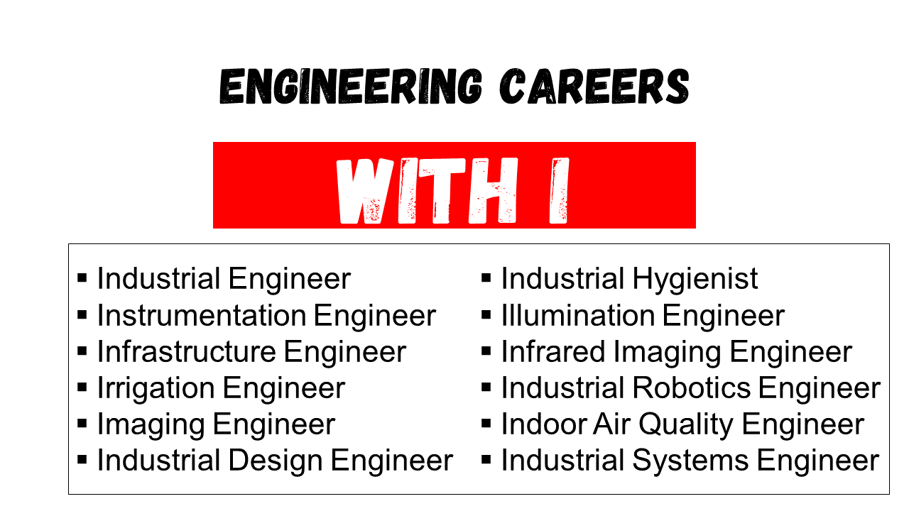 engineering careers that start with i