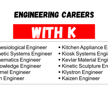 Top 50 Engineering Careers That Start With K