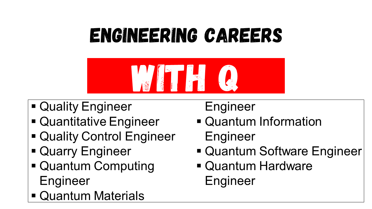 engineering careers that start with q