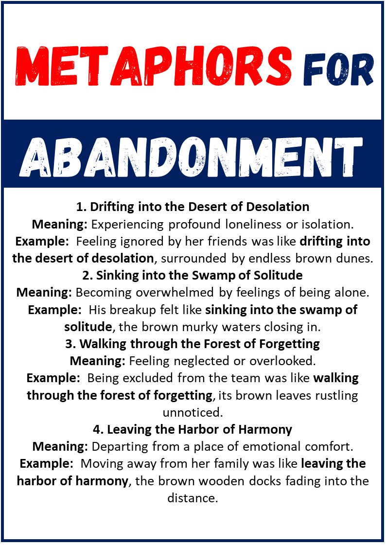 metaphors for Abandonment