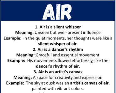 20 Best Metaphors for Air (With Meanings & Examples)