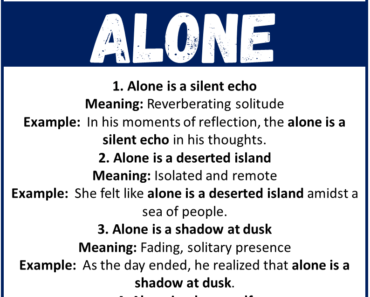 20 Best Metaphors for Alone (With Meanings & Examples)