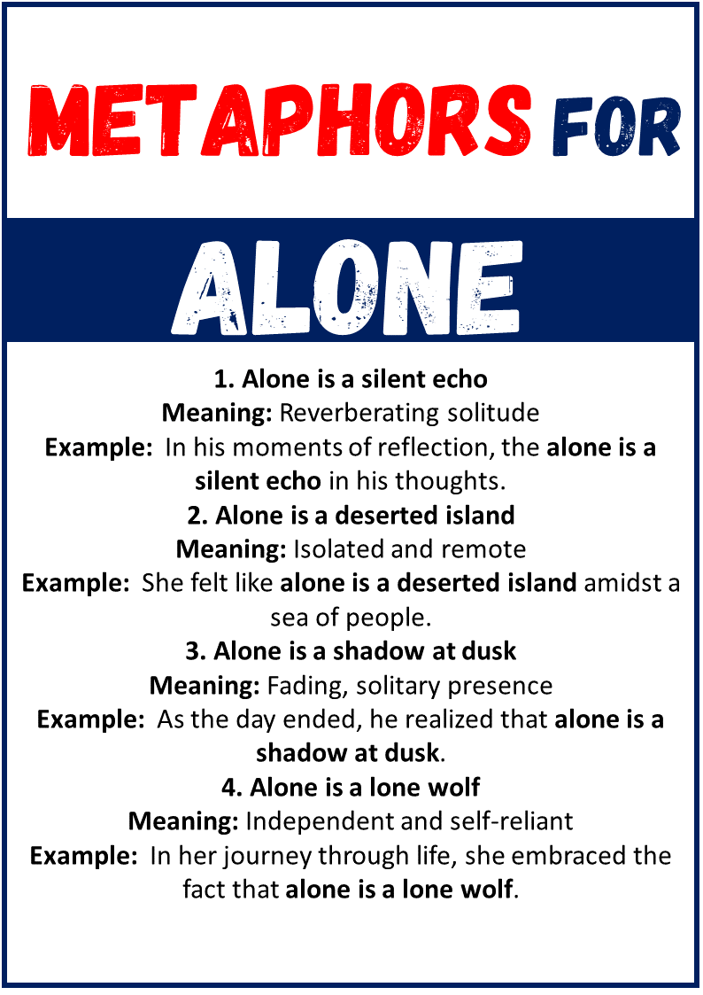 metaphors for Alone