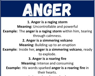 20 Best Metaphors for Anger (With Meanings & Examples)