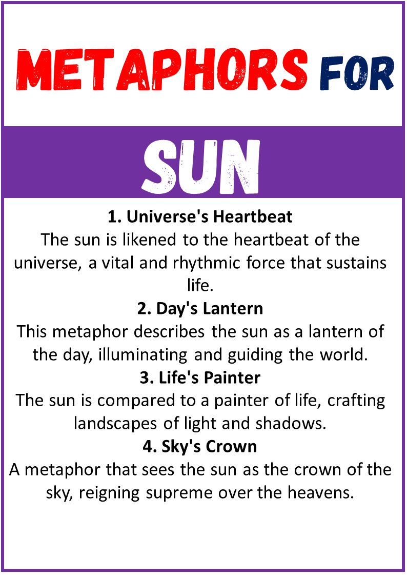 metaphors for Sun
