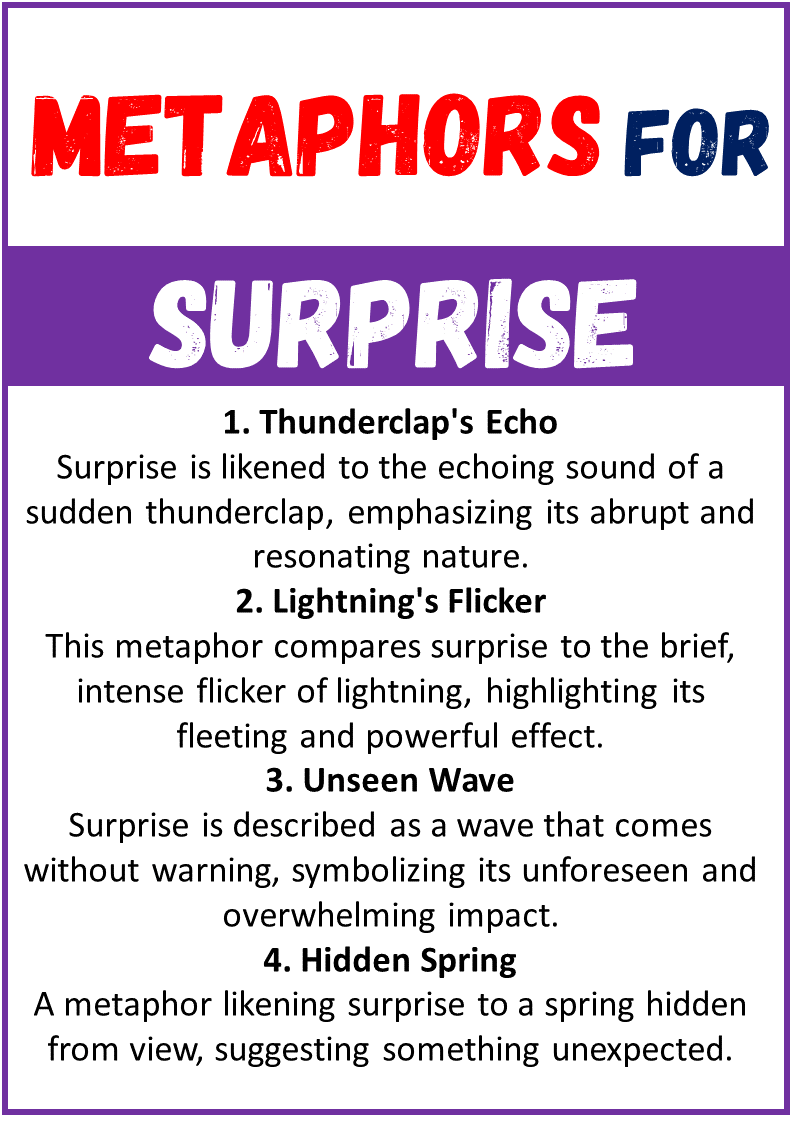 metaphors for Surprise