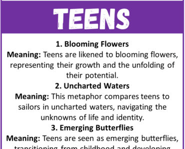 Top 50 Metaphors for Teens With Meaning