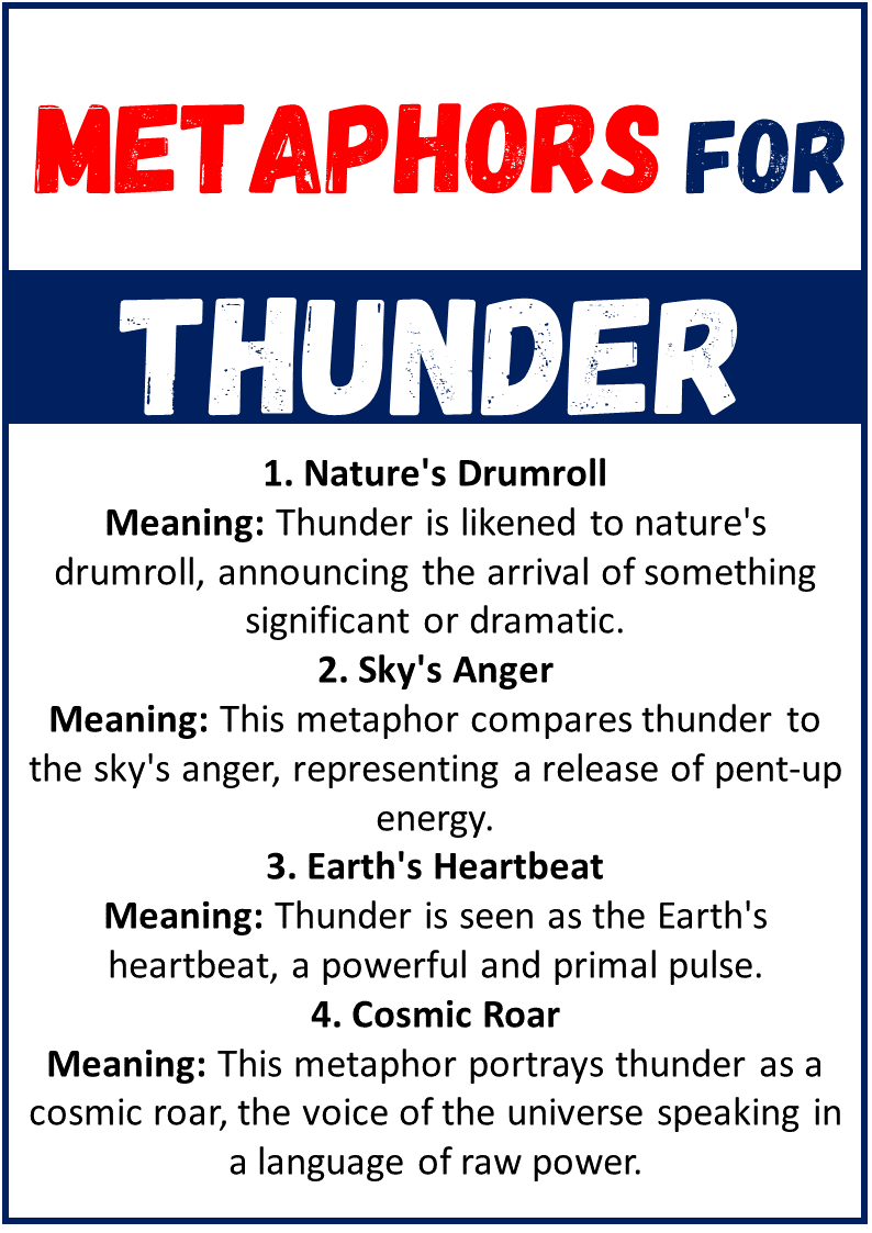 metaphors for Thunder