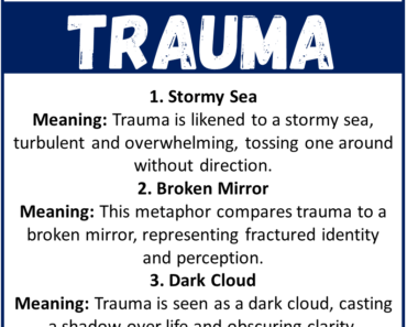 Top Metaphors for Trauma with Meaning