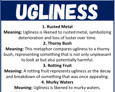 Top Metaphors for Ugliness with Meaning