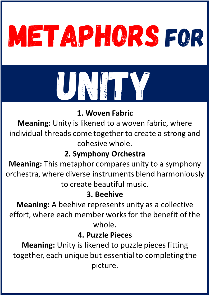metaphors for Unity