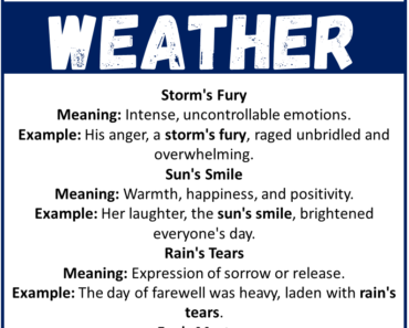 Metaphors for Weather (With Meanings & Examples)