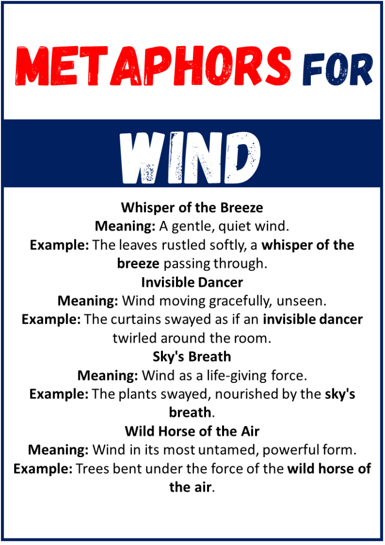Metaphors for Wind (With Meanings & Examples) EngDic