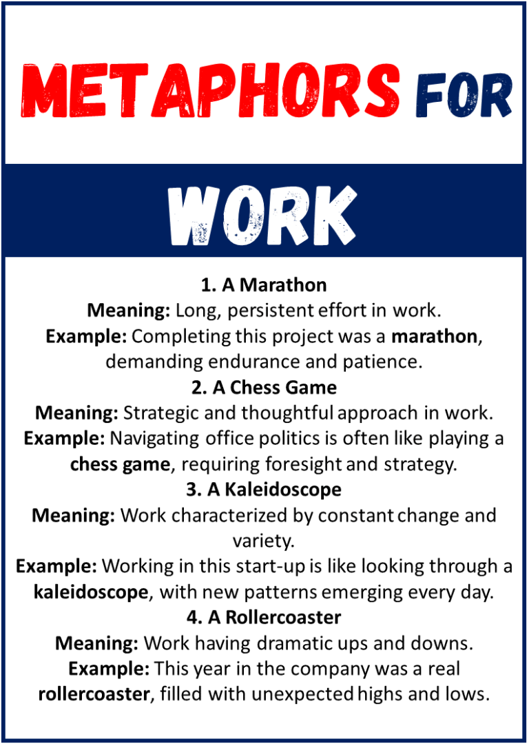 15 Best Metaphors For Work With Meanings Examples EngDic   Metaphors For Work 768x1086 