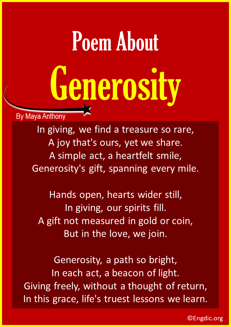 poems about Generosity