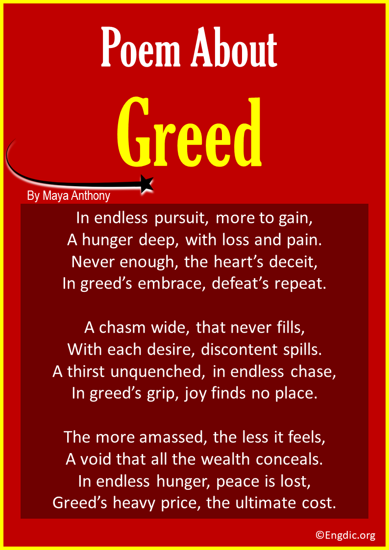 poems about Greed