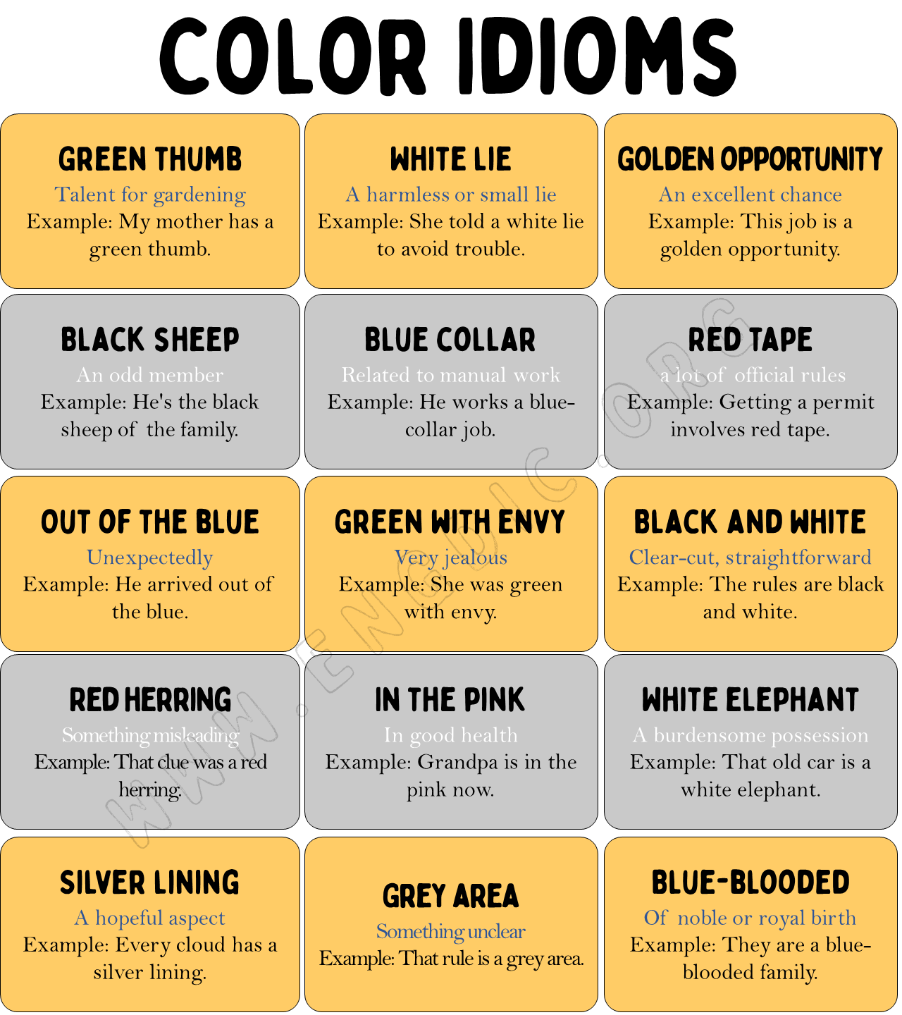 Color Idioms