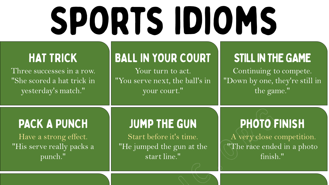 20 Sports Idioms That You Should Know! - EngDic