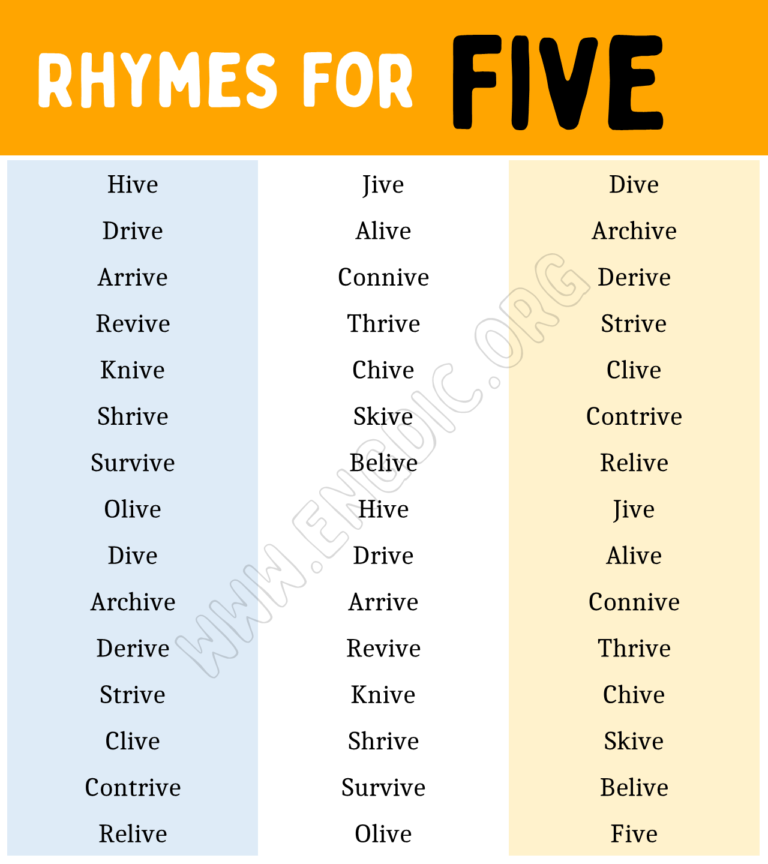 5 letter words that rhyme with class