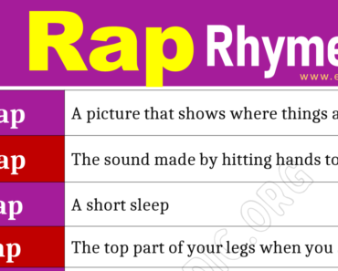 Words that Rhyme with Rap (Rap Rhyme Words)