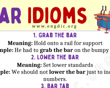 Bar Idioms (With Meaning and Examples)