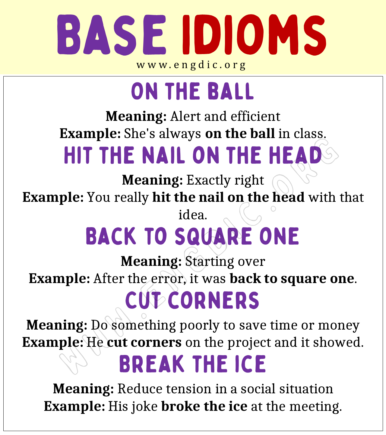 Base Idioms