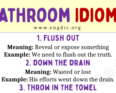 Bathroom Idioms (With Meaning and Examples)