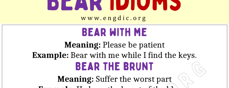 Bear Idioms (With Meaning and Examples)