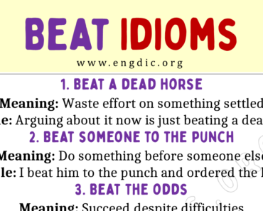 Beat Idioms (With Meaning and Examples)