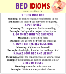 Bed Idioms (With Meaning and Examples) - EngDic