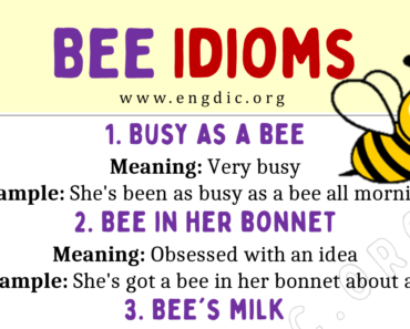 Bee Idioms (With Meaning and Examples)