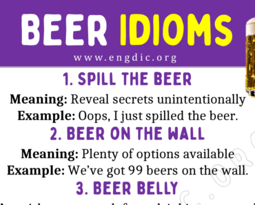 Beer Idioms (With Meaning and Examples)