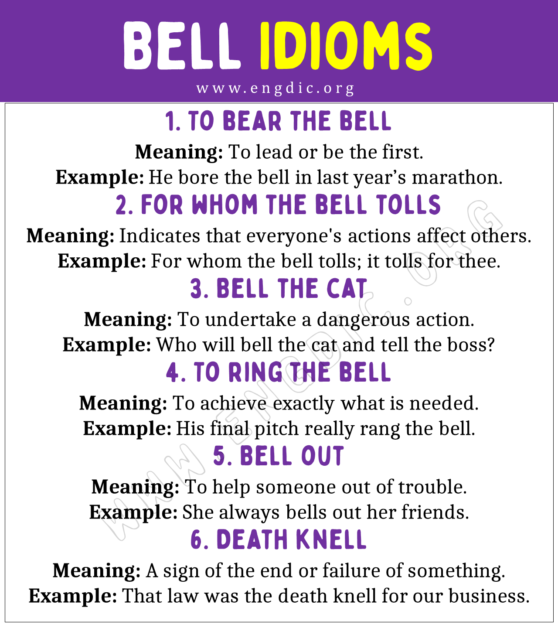 Bell Idioms (With Meaning and Examples) - EngDic