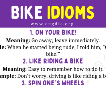 Bike Idioms (With Meaning and Examples)